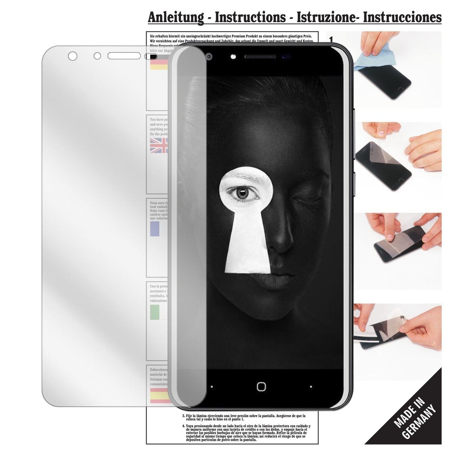 6x Schutzfolie klar für Doogee Y6 Display-Schutzfo (1)