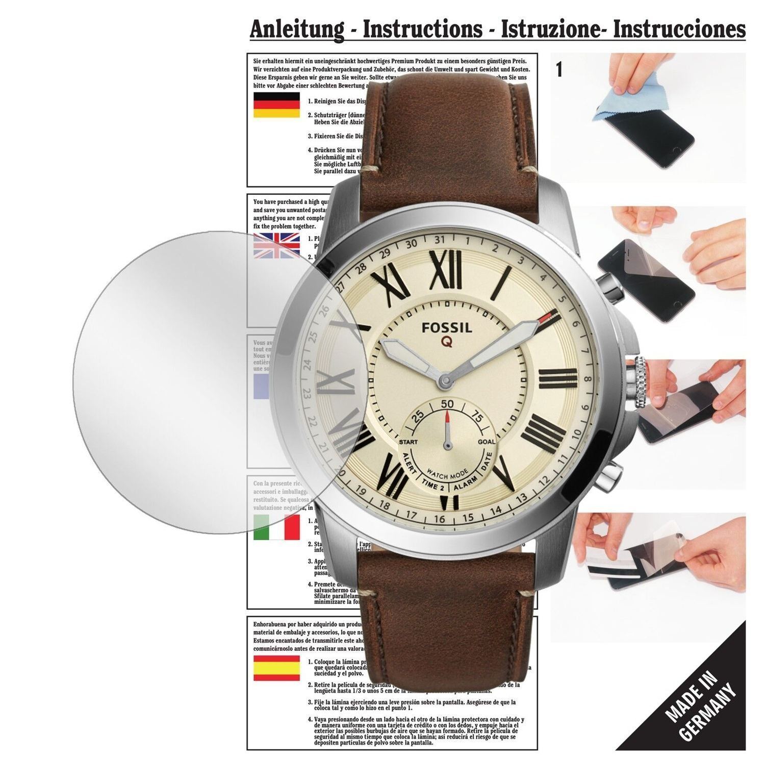 6x Schutzfolie klar für Fossil Q Grant (TPU) Displ (1)
