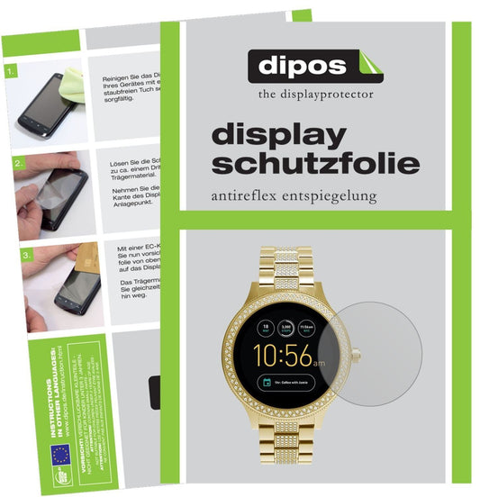 6x Schutzfolie matt für Fossil Q Venture Display-S (1)