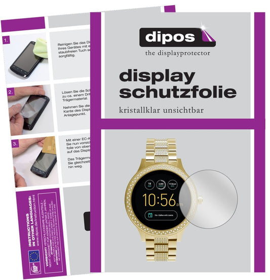 6x Schutzfolie klar für Fossil Q Venture Display-S (1)