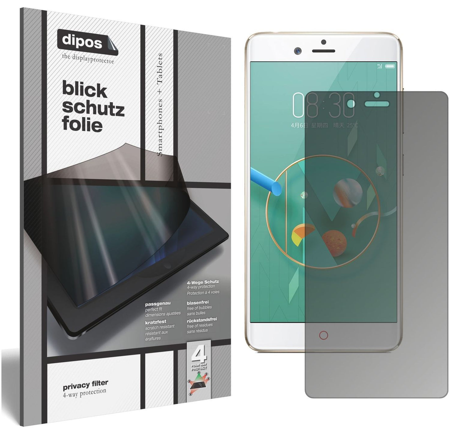 Blickschutzfolie für Nubia Z17 Mini matt Schutzfol (1)