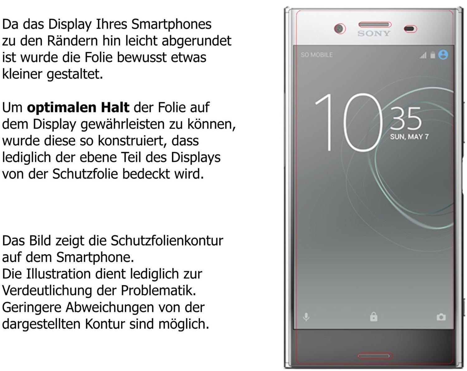 2x 9H Schutzfolie matt für Sony Xperia XZ Premium  (9)