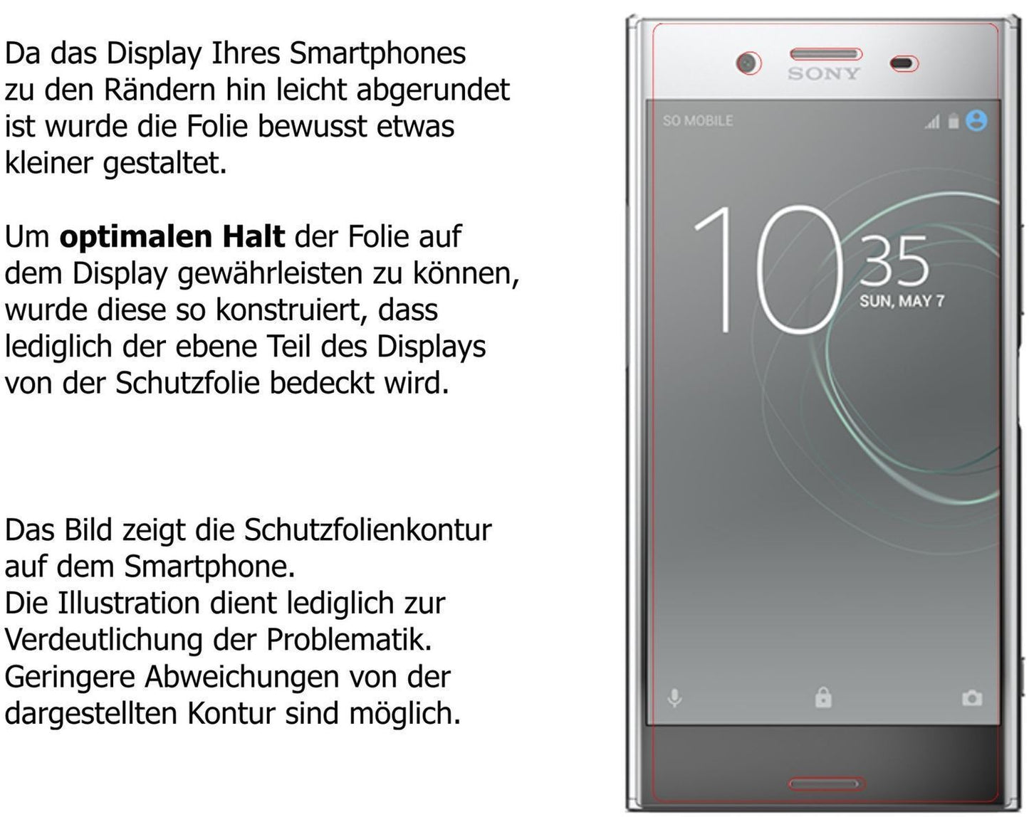 2x Schutzfolie klar für Sony Xperia XZ Premium Dis (5)