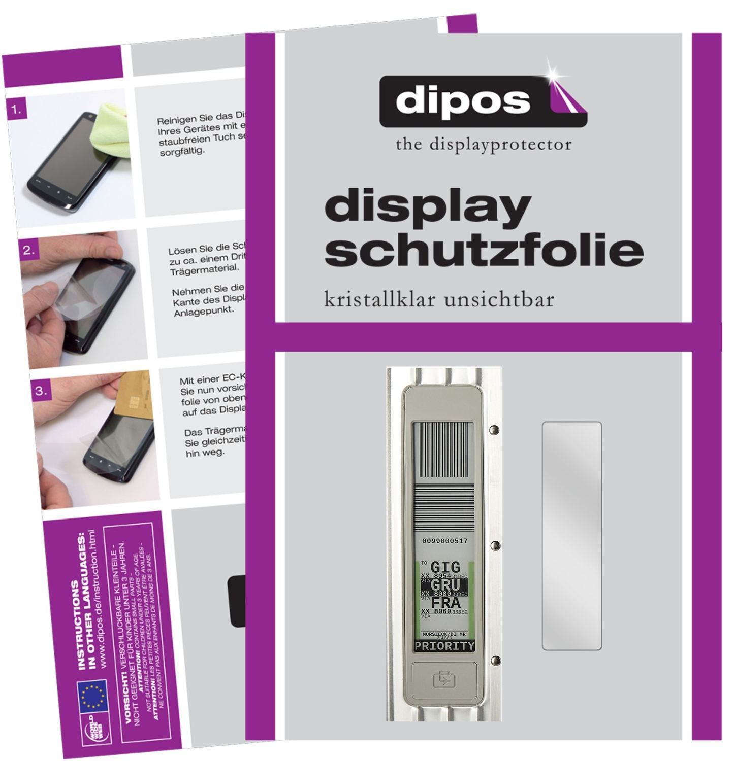 2x Schutzfolie klar für Rimova Electronic Tag Disp (1)