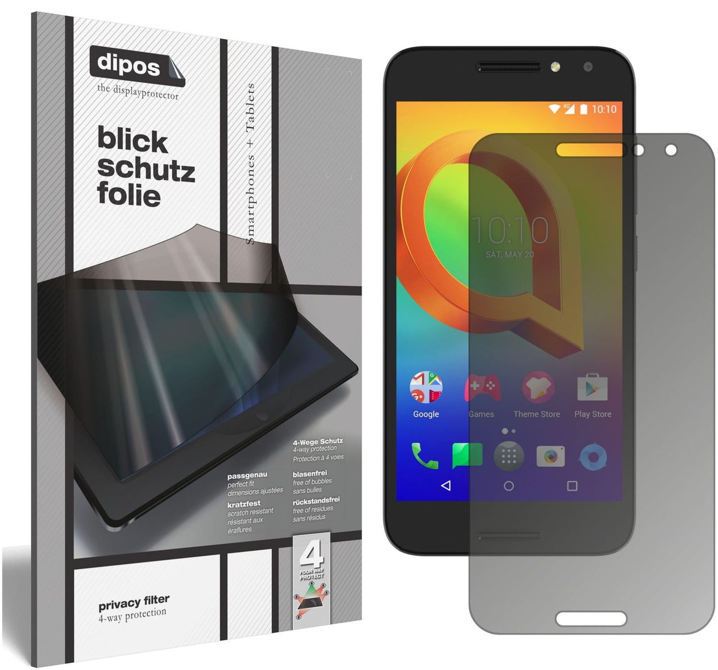 Blickschutzfolie für Alcatel A3 matt Schutzfolie P (1)
