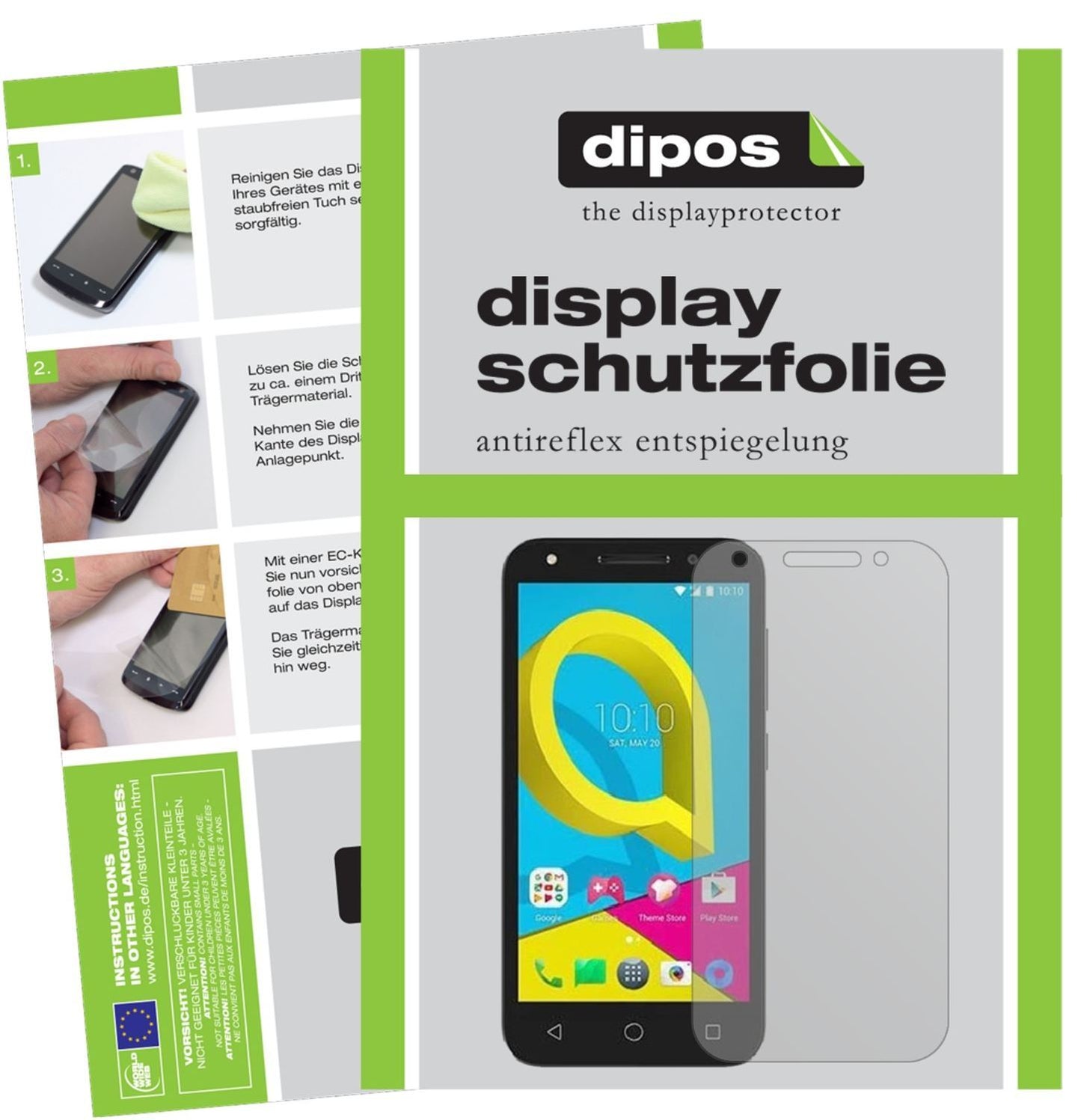 2x Schutzfolie matt für Alcatel U5 Display-Schutzf (1)