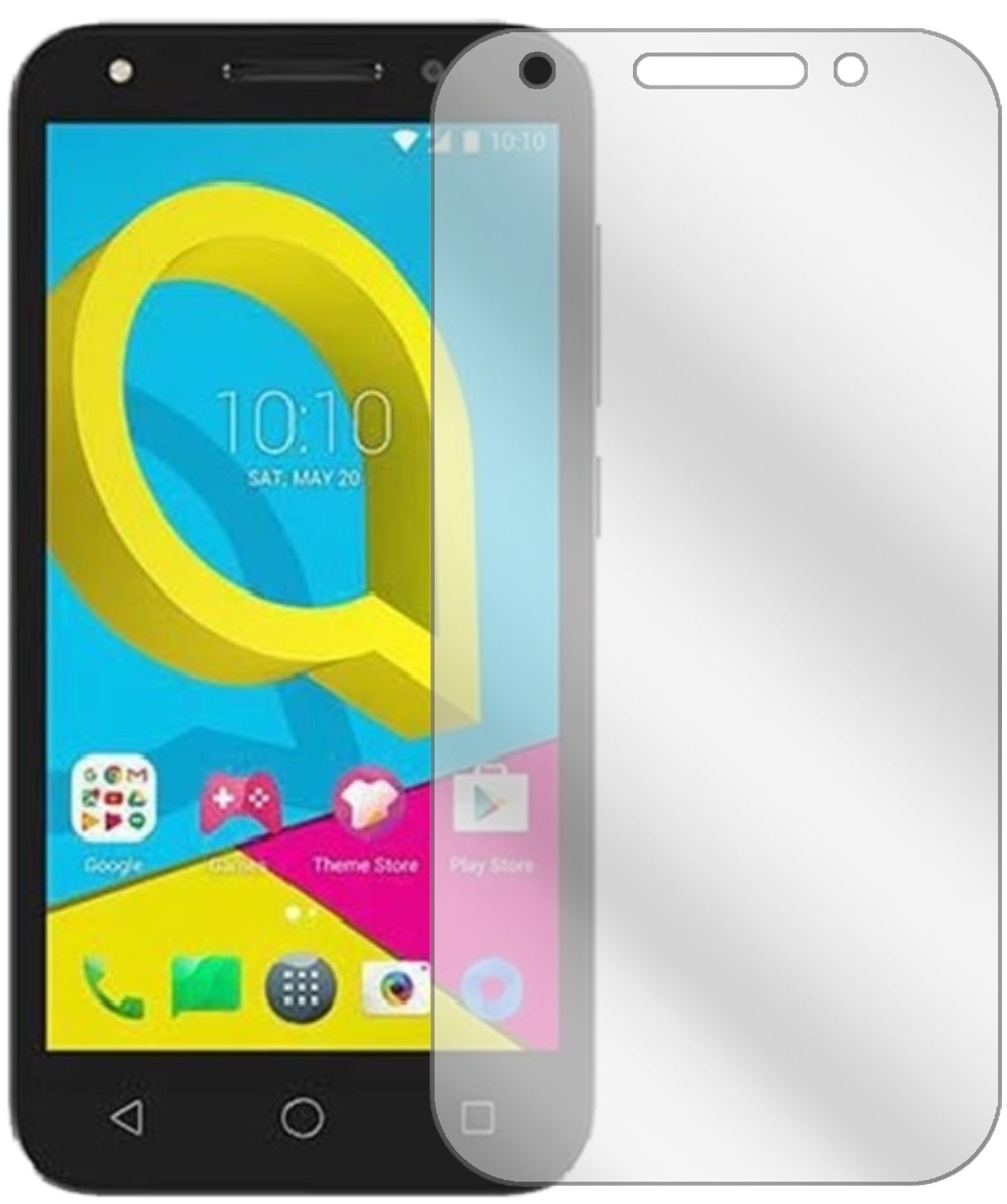 2x Schutzfolie klar für Alcatel U5 Display-Schutzf (2)