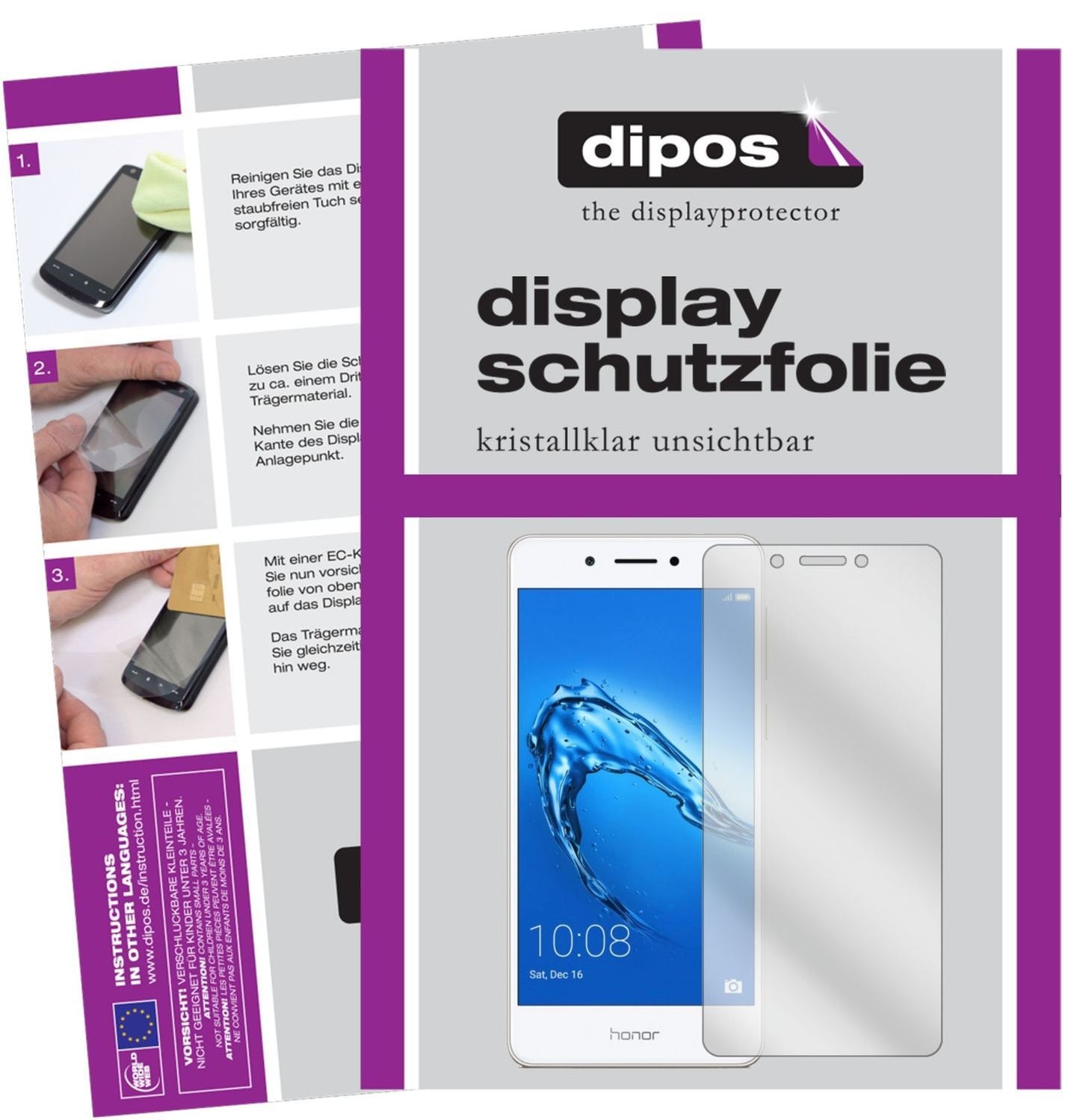 2x Schutzfolie klar für Huawei Honor 6C Display-Sc (1)