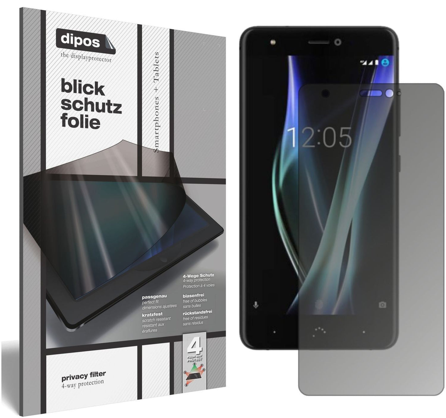 Blickschutzfolie für BQ Aquaris X matt Schutzfolie (1)
