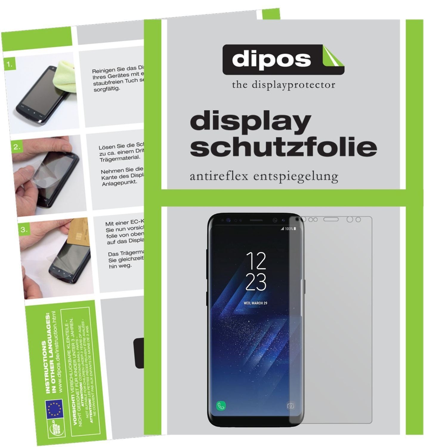 6x Schutzfolie matt für Samsung Galaxy S8 Plus Dis (1)