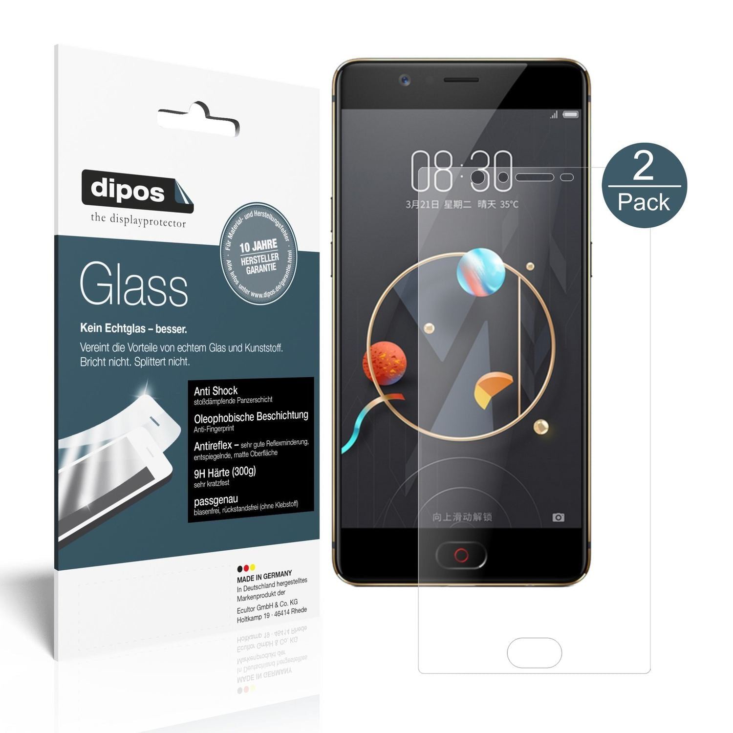 2x 9H Schutzfolie matt für ZTE Nubia M2 Lite Panze (1)