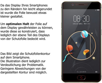 2x 9H Schutzfolie matt für ZTE Nubia M2 Lite Panze (9)