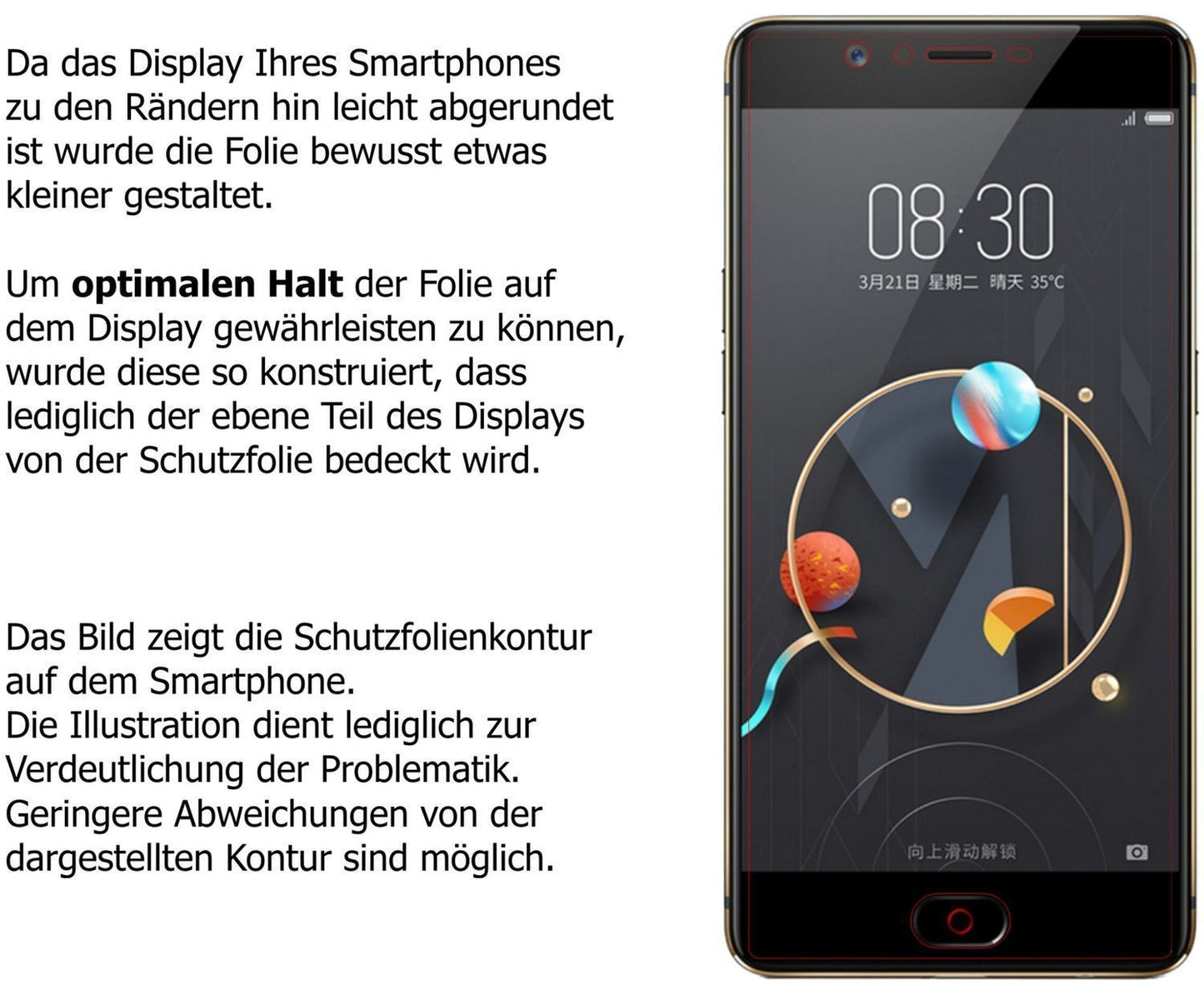2x Schutzfolie matt für ZTE Nubia M2 Lite Display- (6)