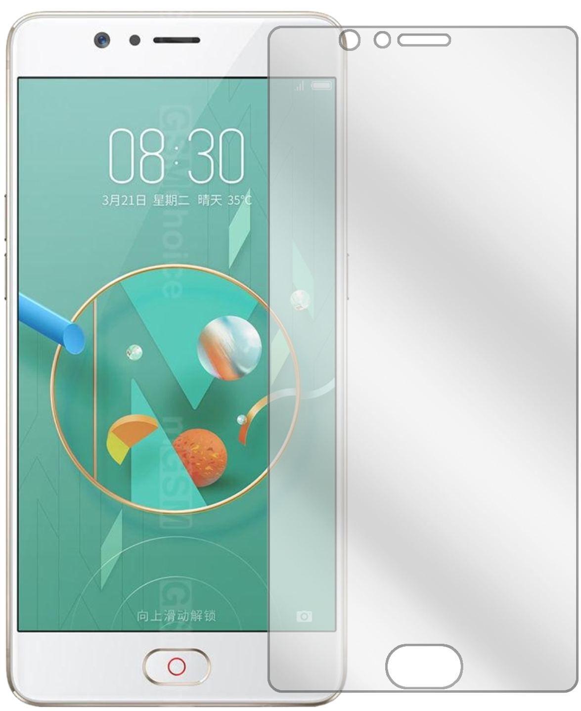 2x Schutzfolie klar für ZTE Nubia M2 Display-Schut (2)