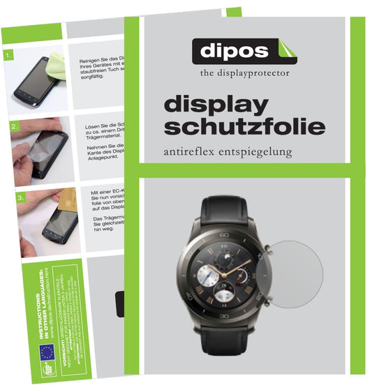 6x Schutzfolie matt für Huawei Watch 2 Classic Dis (1)