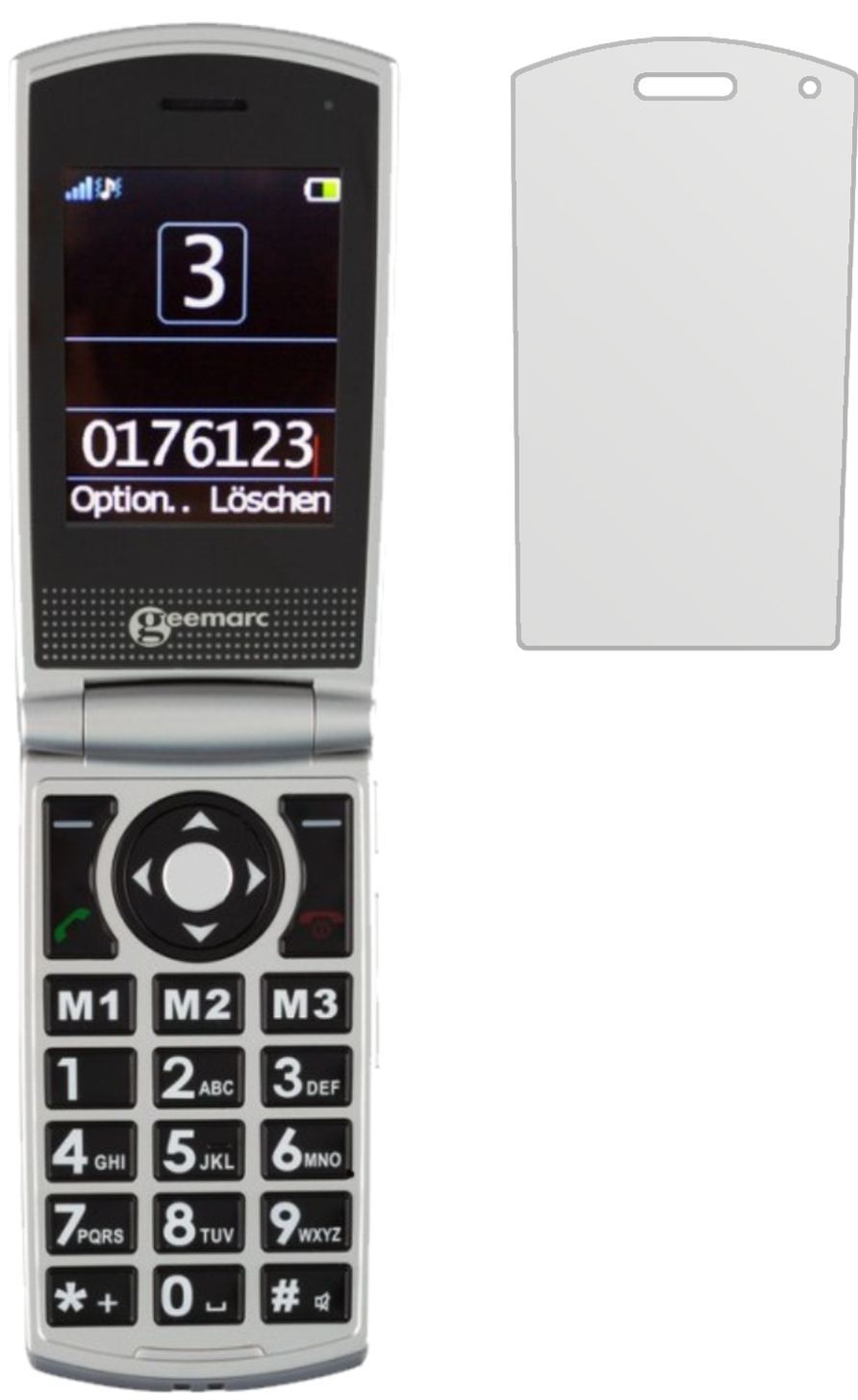 6x Schutzfolie matt für Geemarc CL 8450 Display-Sc (2)