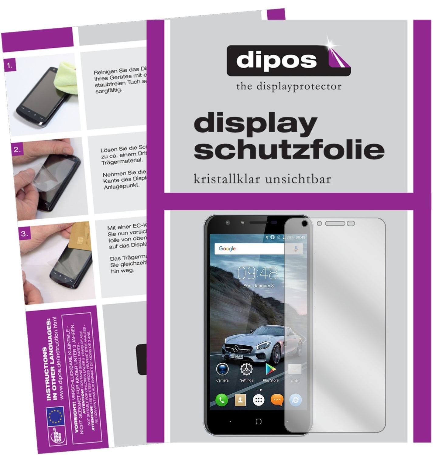 2x Schutzfolie klar für Doogee Y6C Display-Schutzf (1)