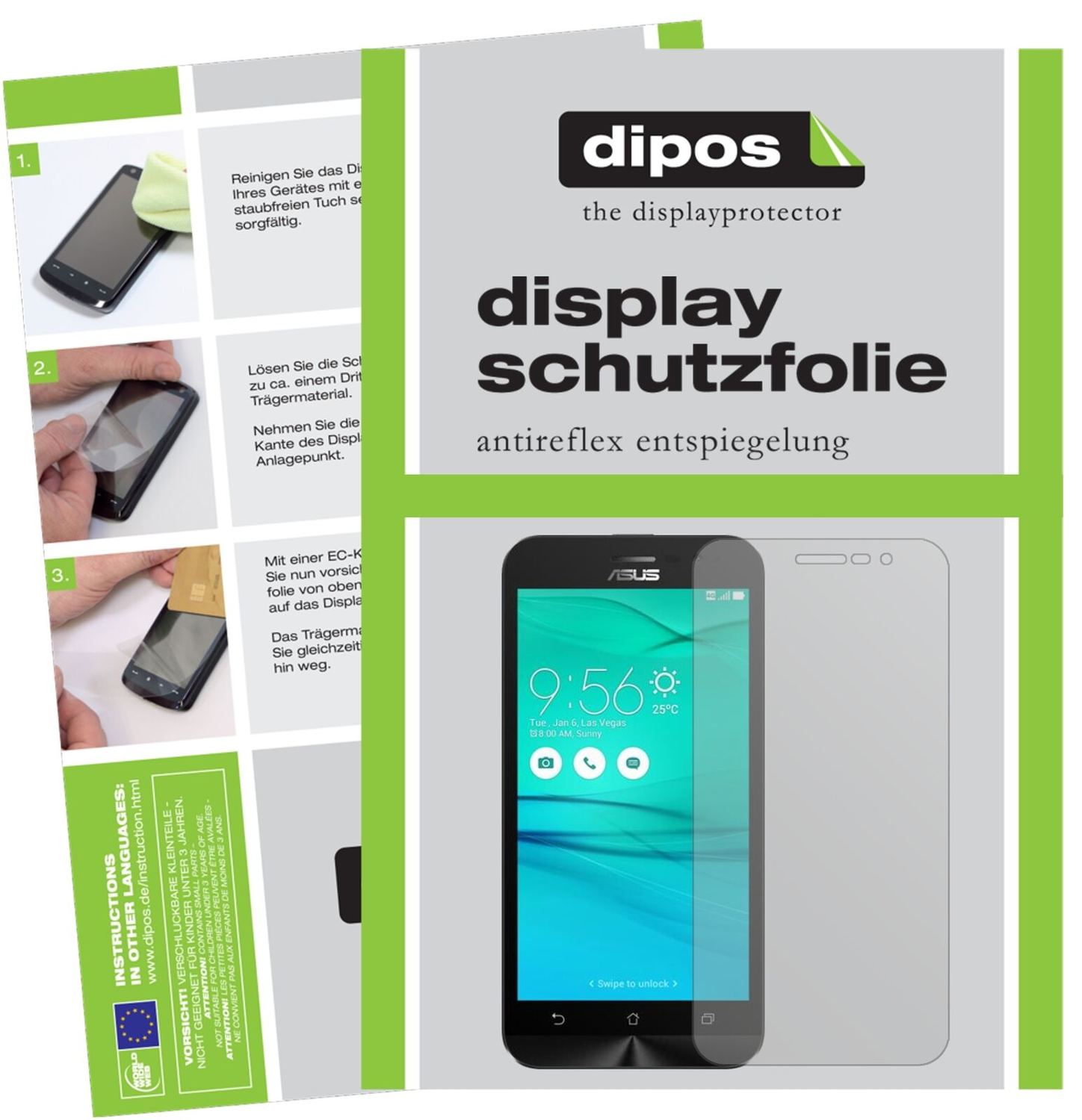 2x Schutzfolie matt für Asus Zenfone Go (2017) Dis (1)