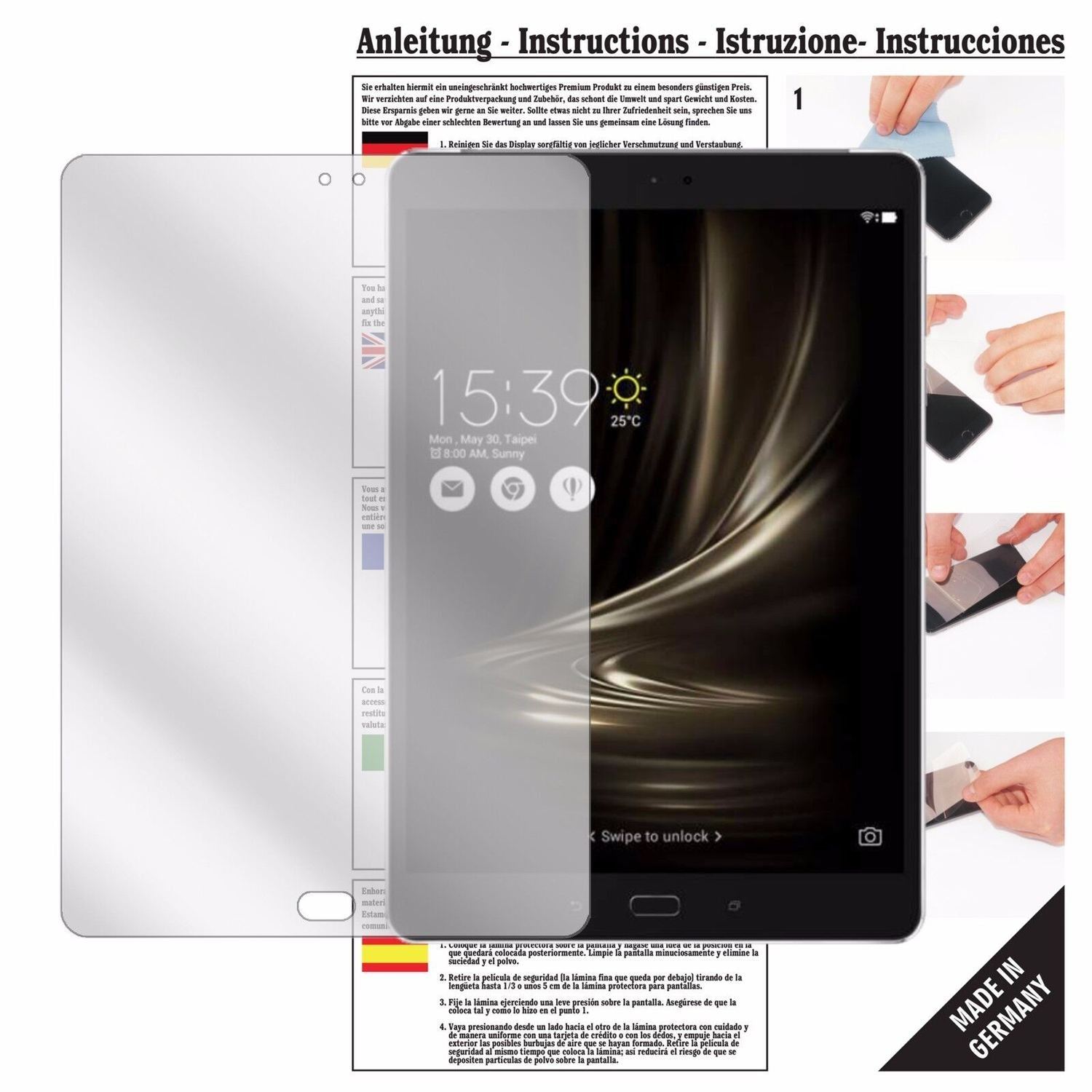 2x Schutzfolie matt für Asus ZenPad 3S 10 LTE (201 (1)