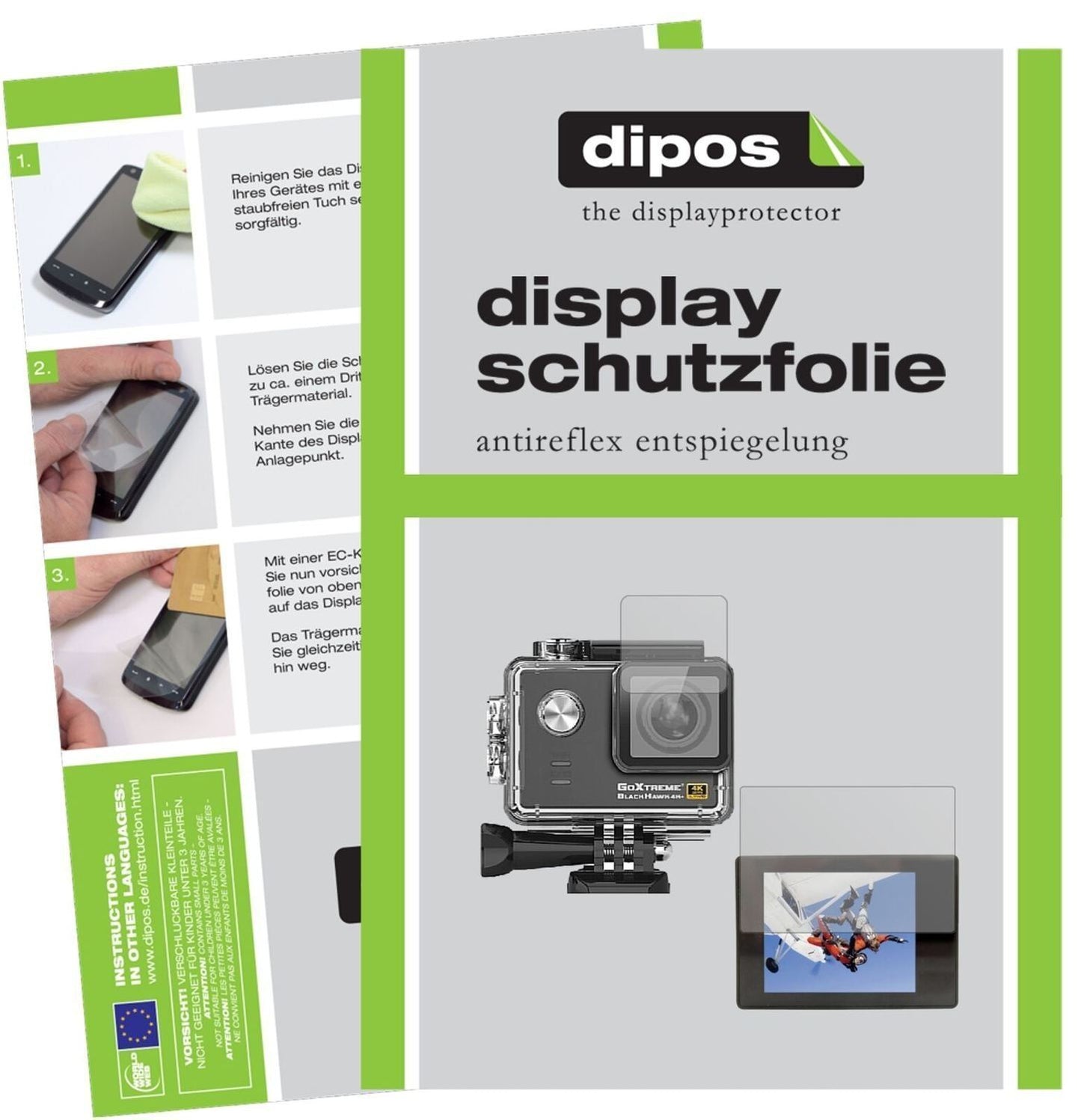 6x Schutzfolie matt für Easypix GoXtreme Black Haw (1)