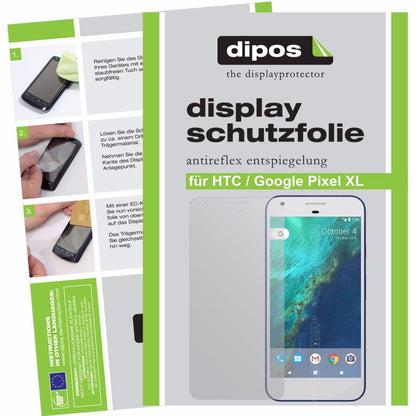 2x Schutzfolie matt für HTC Pixel XL Display-Schut (1)