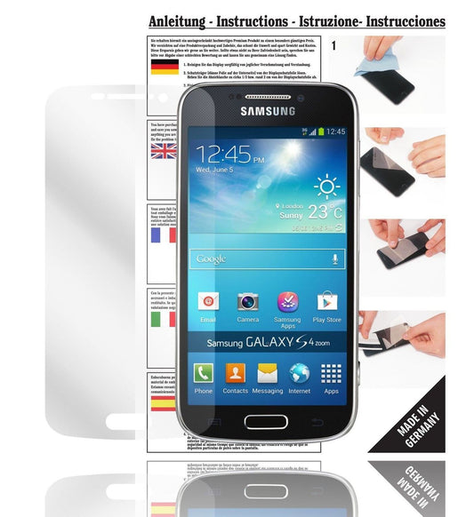 6x Schutzfolie klar für Galaxy S4 Zoom Samsung Dis (1)