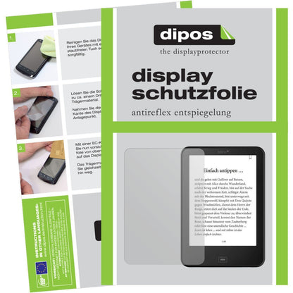 2x Schutzfolie matt für Vision 3 HD Tolino Display (1)