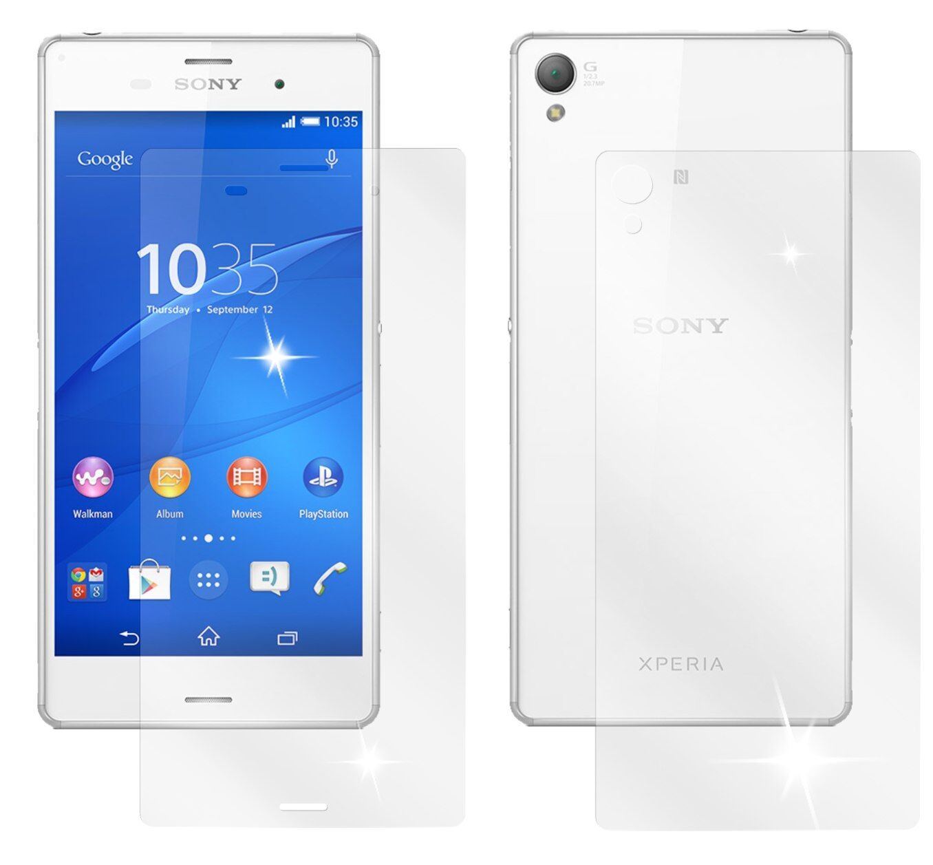 4x Schutzfolie klar für Xperia Z3 Sony Display-Sch (2)