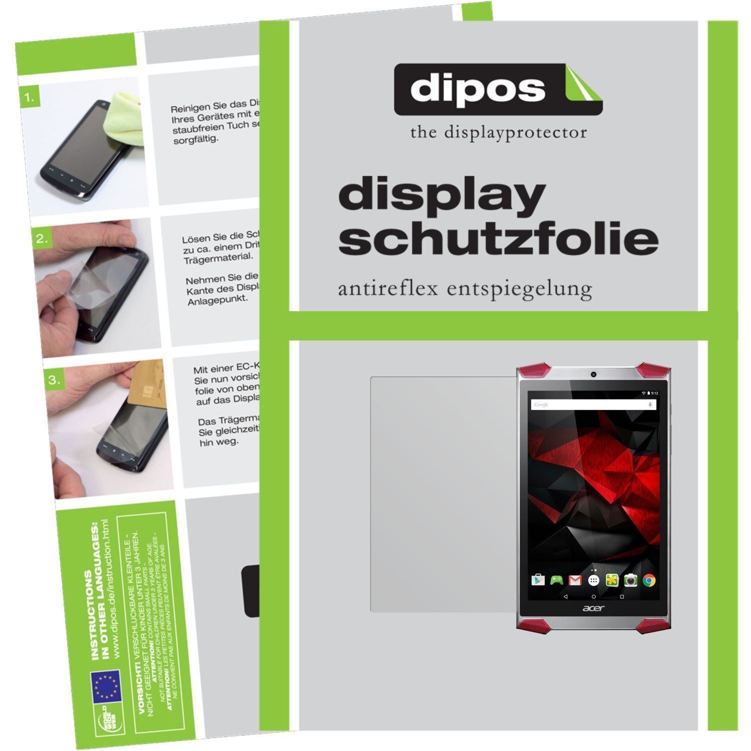 2x Schutzfolie matt für Predator 8 Acer Display-Sc (1)