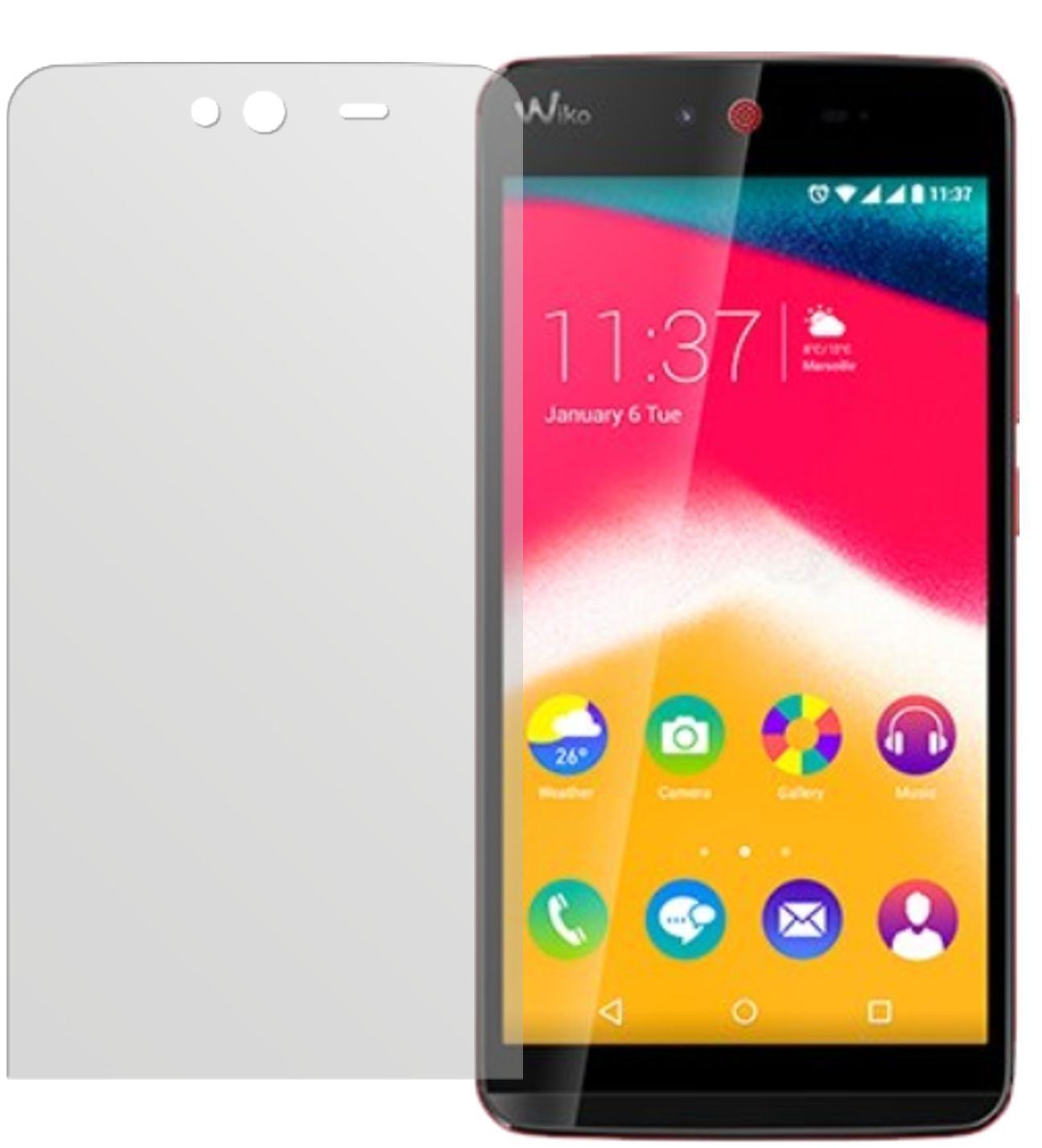 2x Schutzfolie matt für Rainbow Jam Wiko Display-S (2)