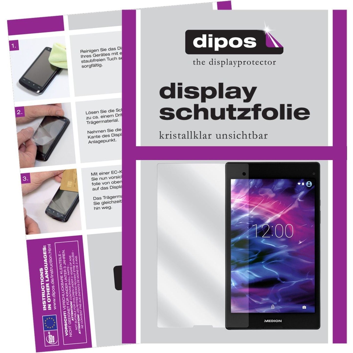 2x Schutzfolie klar für LifeTab P8312 Medion Displ (1)