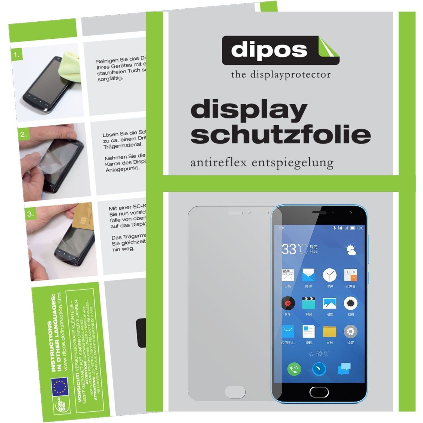6x Schutzfolie matt für M2 Note Meizu Display-Schu (1)