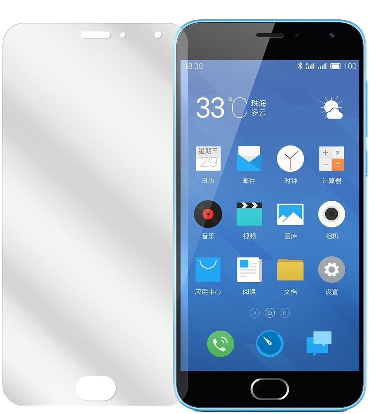 6x Schutzfolie klar für M2 Note Meizu Display-Schu (2)
