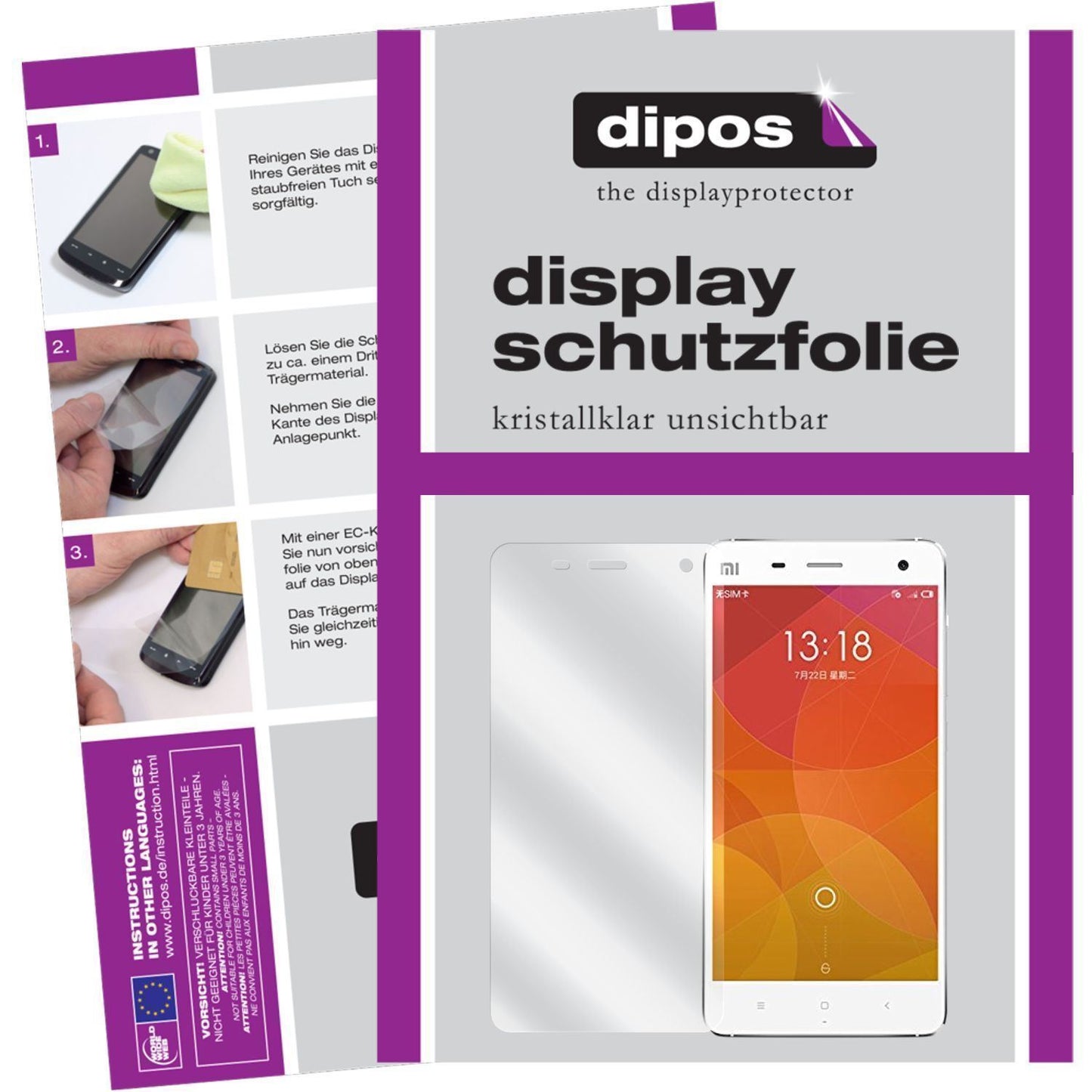 6x Schutzfolie klar für Mi4 Xiaomi Display-Schutzf (1)
