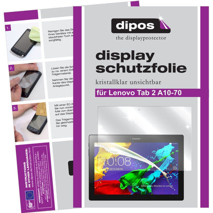 2x Schutzfolie klar für Tab 2 A10-70 Lenovo Displa (1)