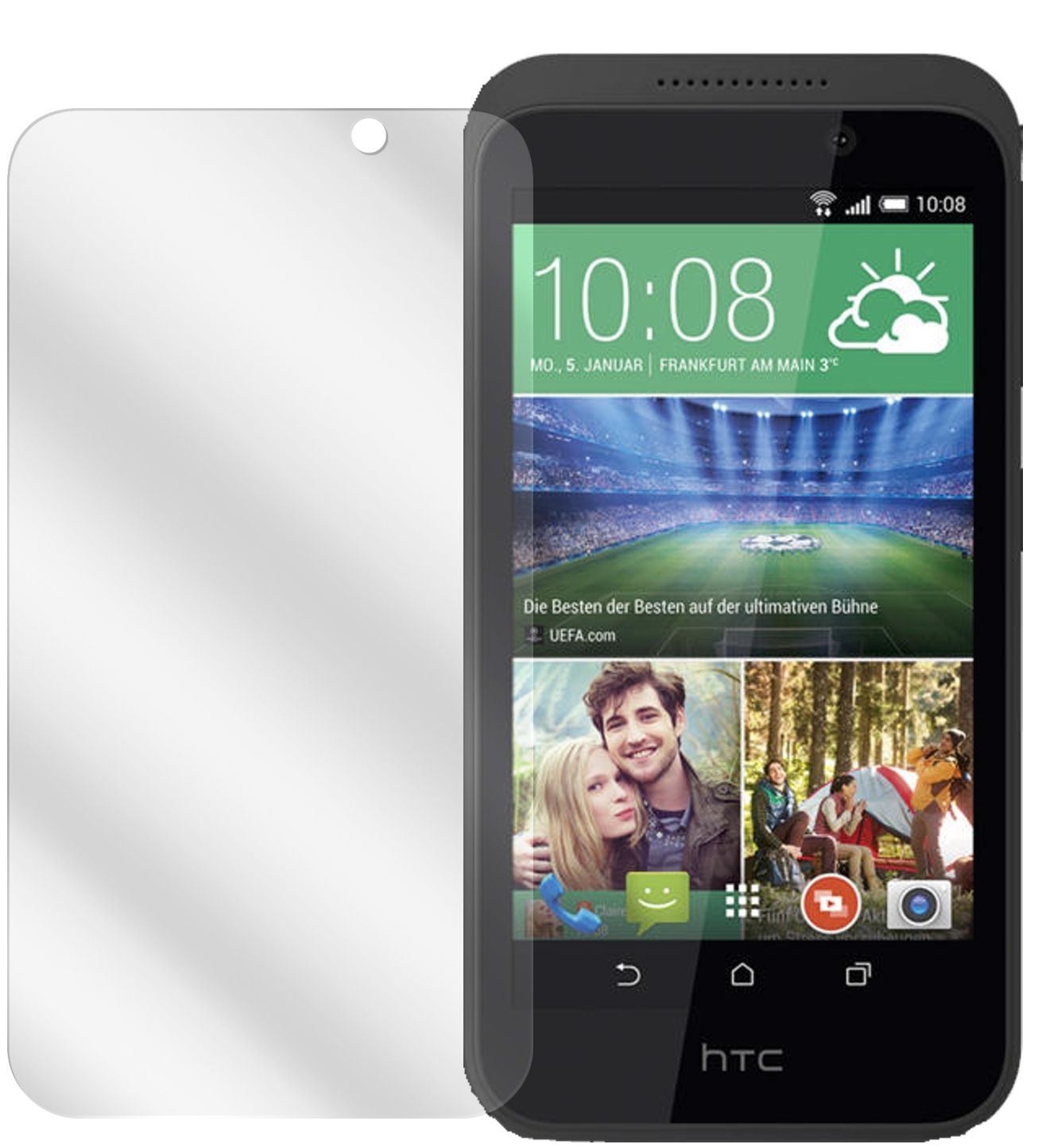 2x Schutzfolie klar für Desire 526G HTC Display-Sc (2)