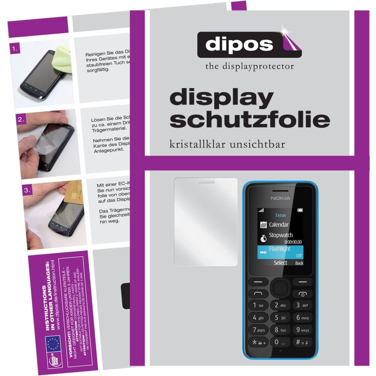 2x Schutzfolie klar für 108 Nokia Display-Schutzfo (1)