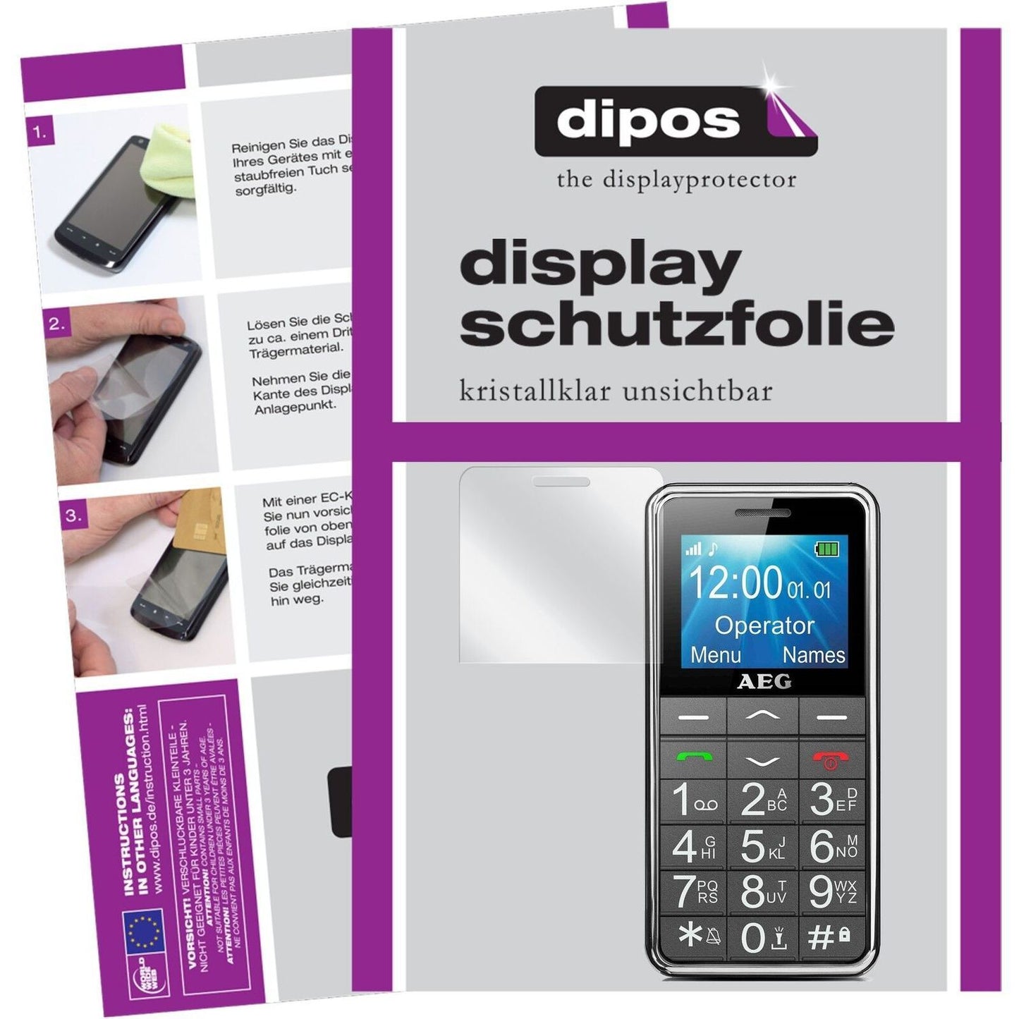 2x Schutzfolie klar für Voxtel M250 AEG Display-Sc (1)