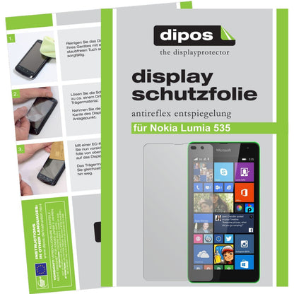 2x Schutzfolie matt für Lumia 535 Nokia Display-Sc (1)