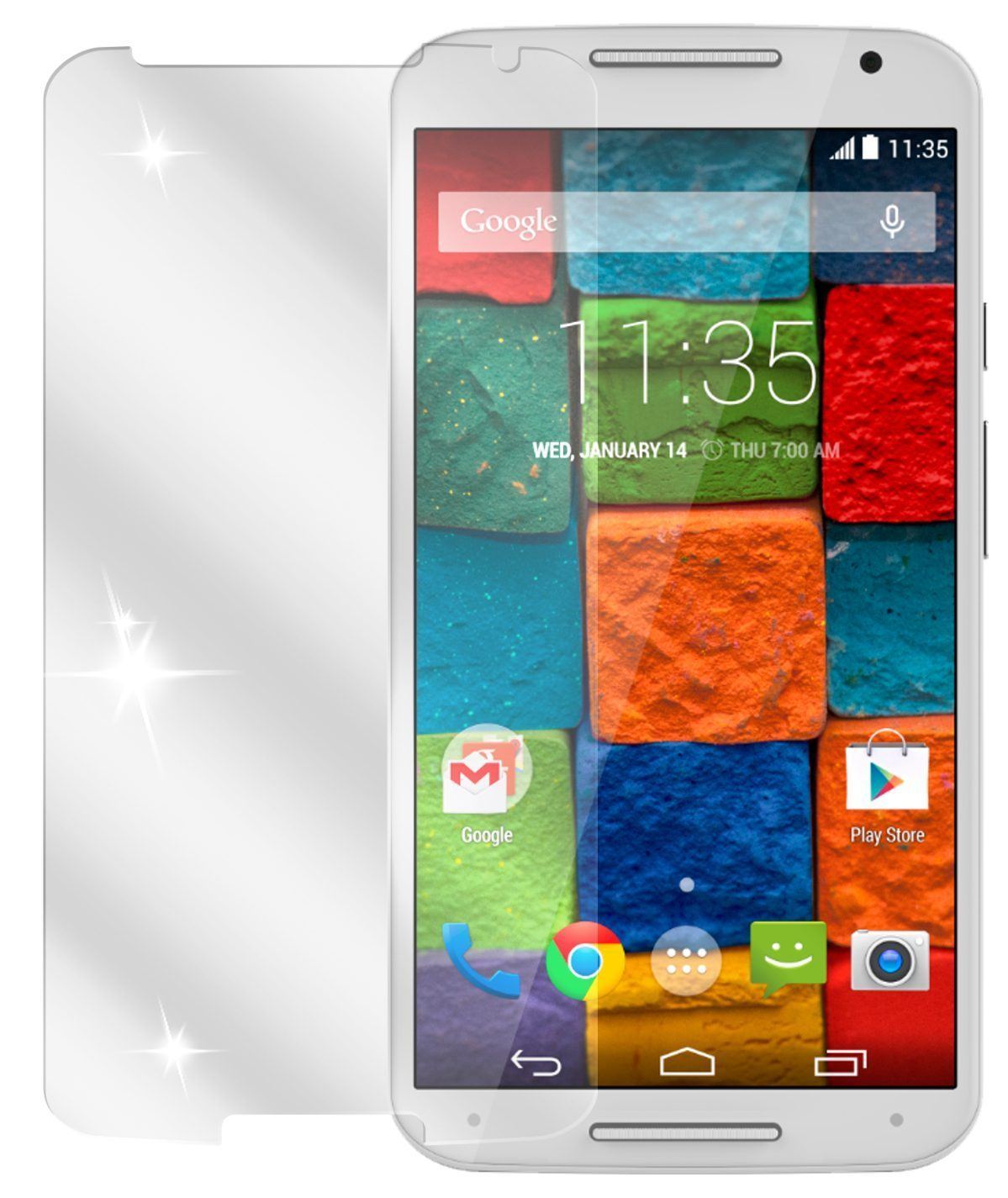 2x Schutzfolie klar für Moto X (2. Gen.) Motorola  (2)