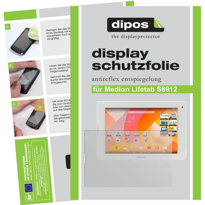 2x Schutzfolie matt für Lifetab P8912 MD99066 Medi (1)