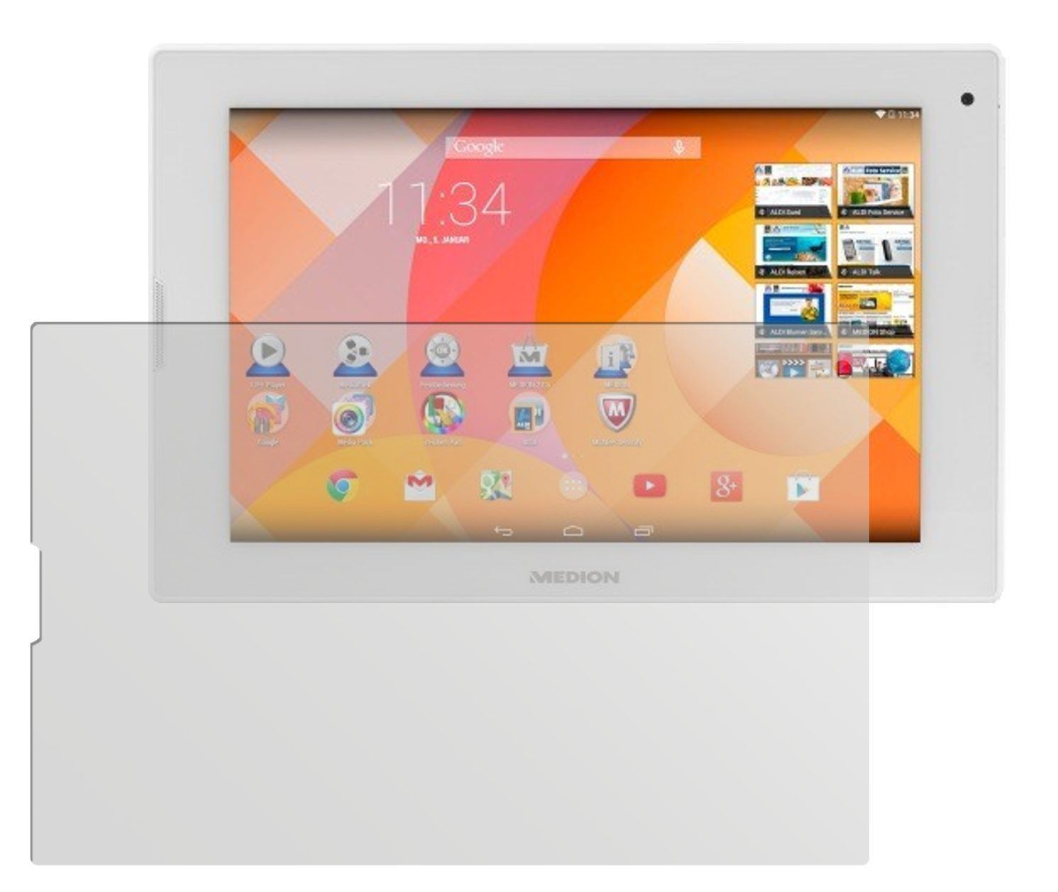 2x Schutzfolie matt für Lifetab P8912 MD99066 Medi (2)