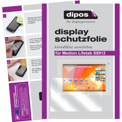 2x Schutzfolie klar für Lifetab P8912 MD99066 Medi (1)