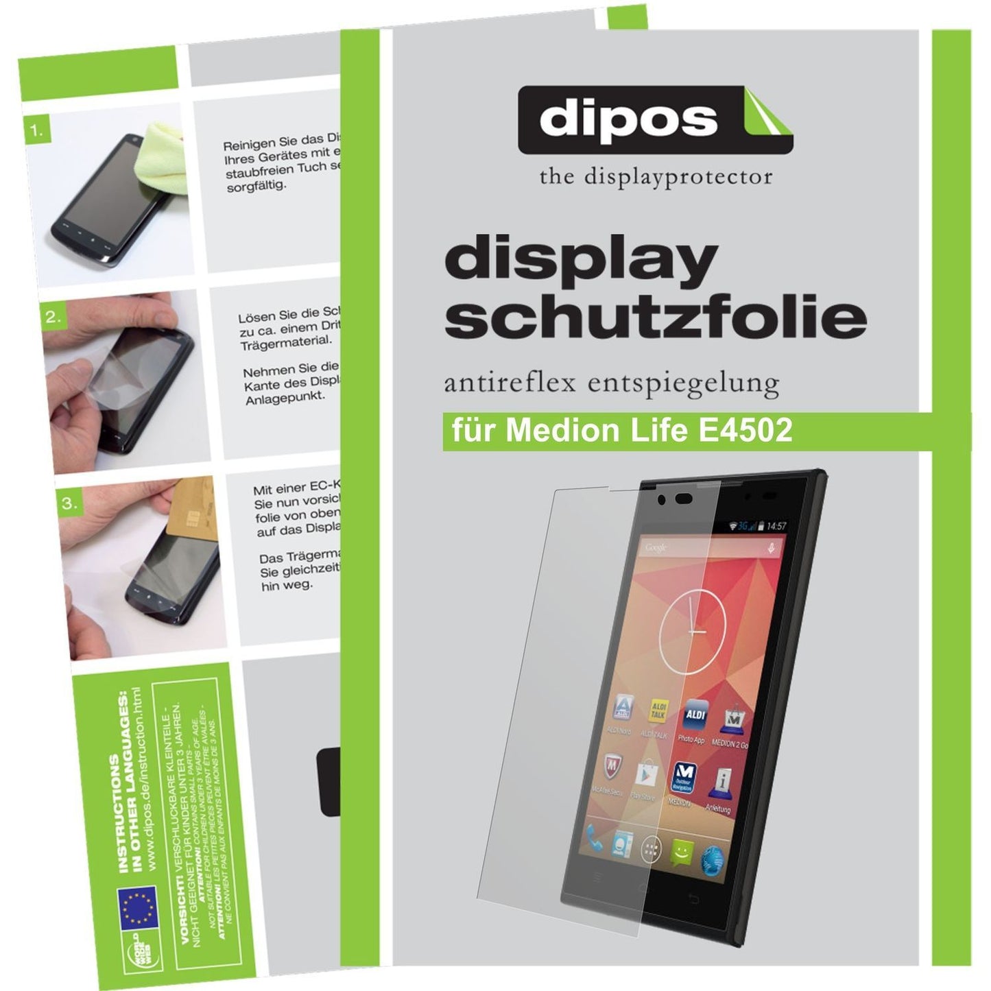 2x Schutzfolie matt für Life E4502 Medion Display- (1)