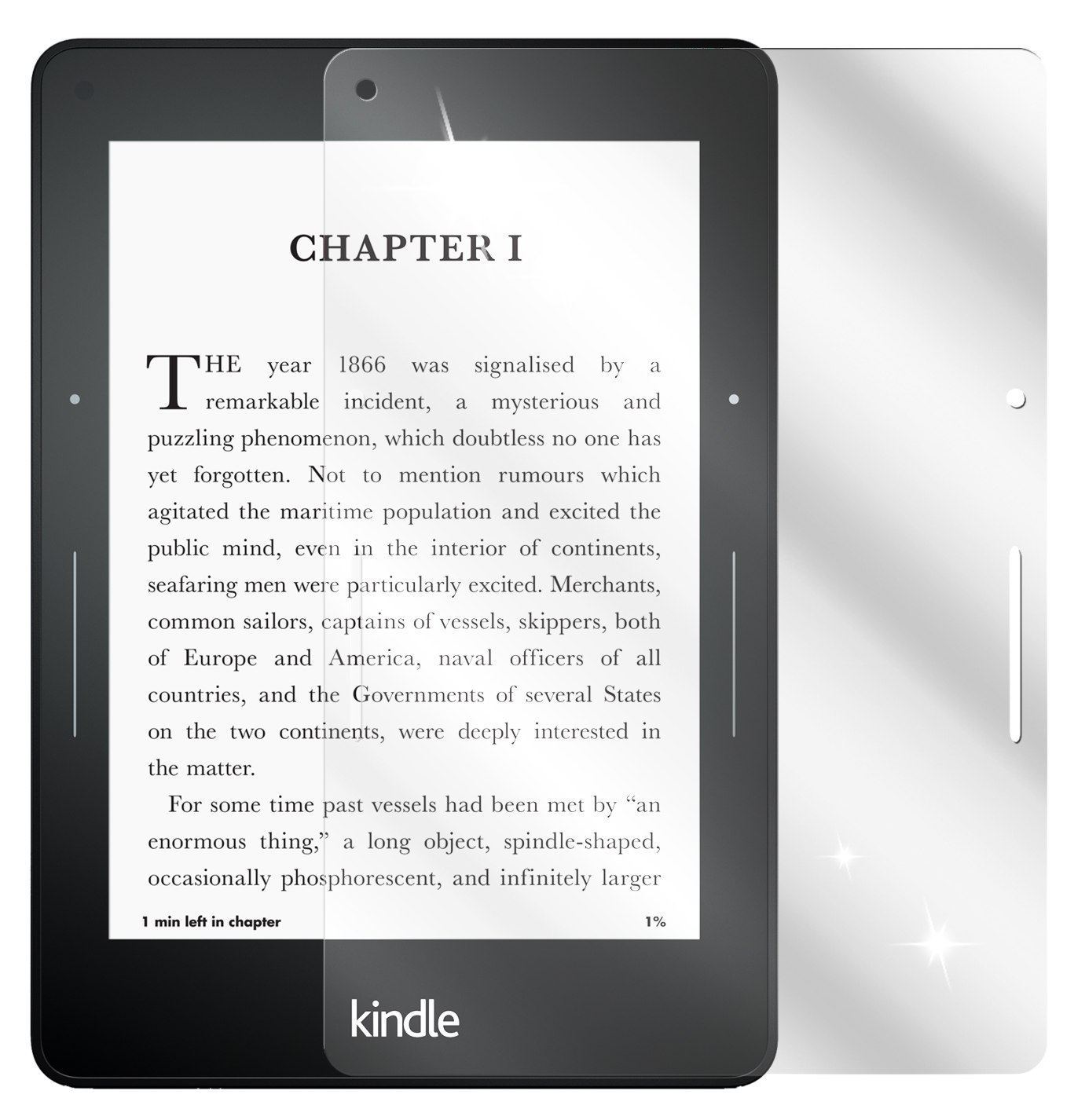 2x Schutzfolie klar für kindle voyage Amazon Displ (2)
