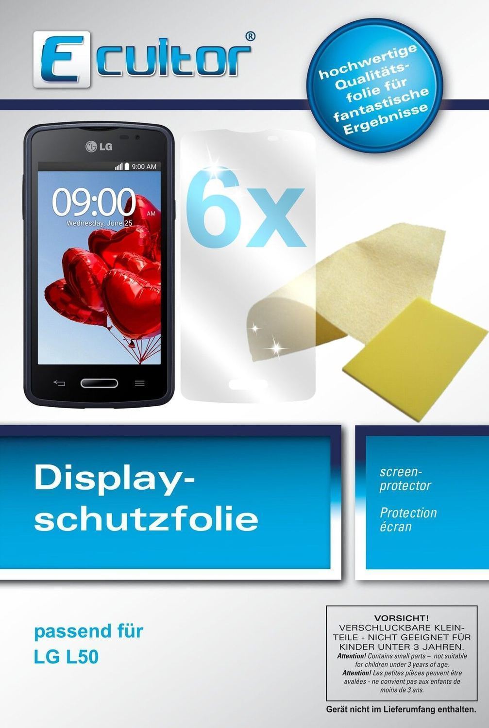 6x Schutzfolie klar für L50 Sporty LG Display-Schu (1)