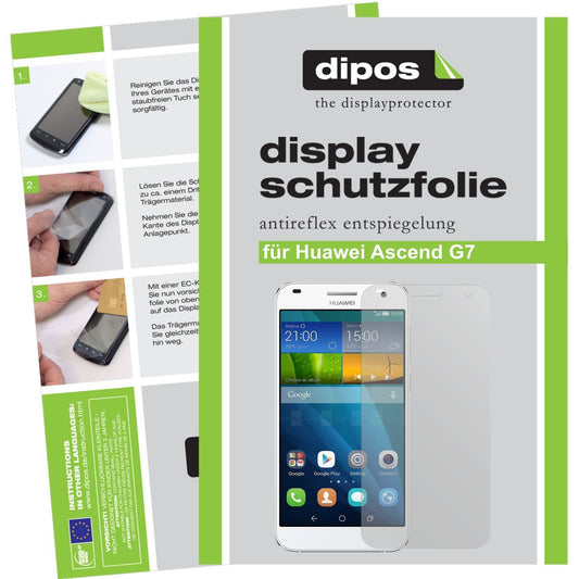 2x Schutzfolie matt für Ascend G7 Huawei Display-S (1)