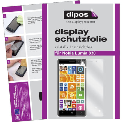 2x Schutzfolie klar für Lumia 830 Nokia Display-Sc (1)