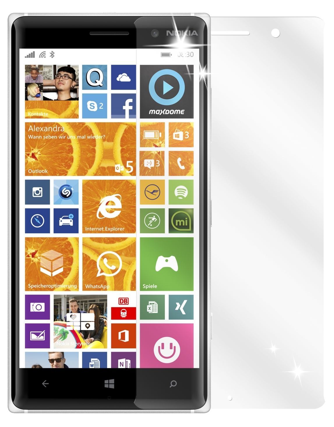 2x Schutzfolie klar für Lumia 830 Nokia Display-Sc (2)