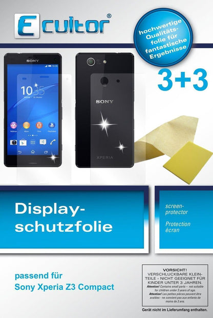 6x Schutzfolie klar für Xperia Z3 Compact Sony Dis (1)